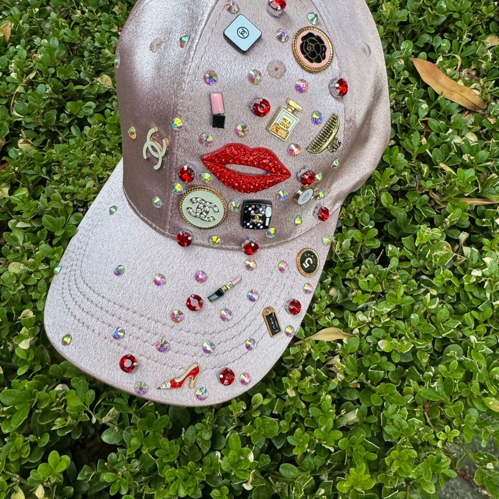Handmade Pink Cap with Cute Charms